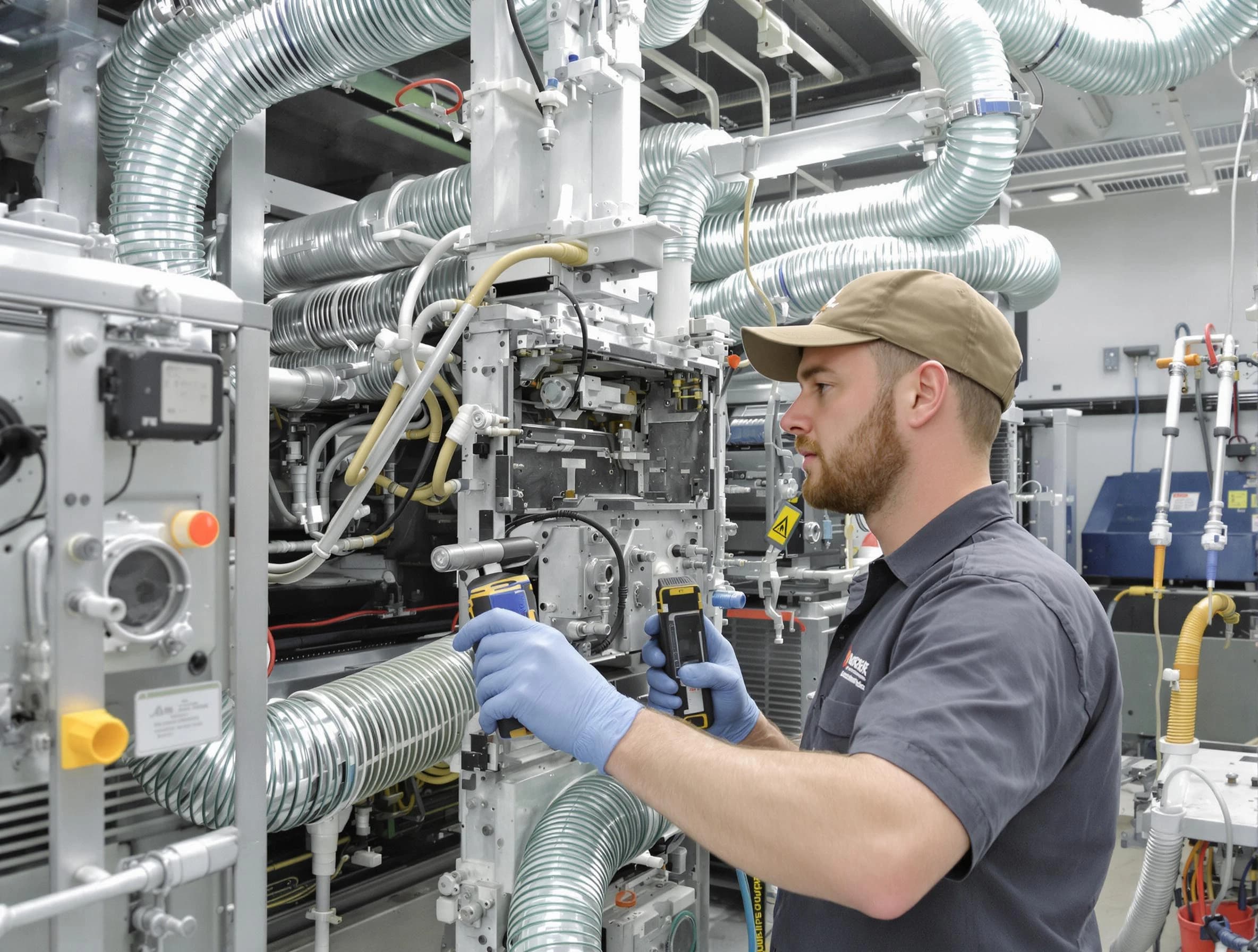 Indio Air Duct Cleaning technician performing precision commercial coil cleaning at a business facility in Indio