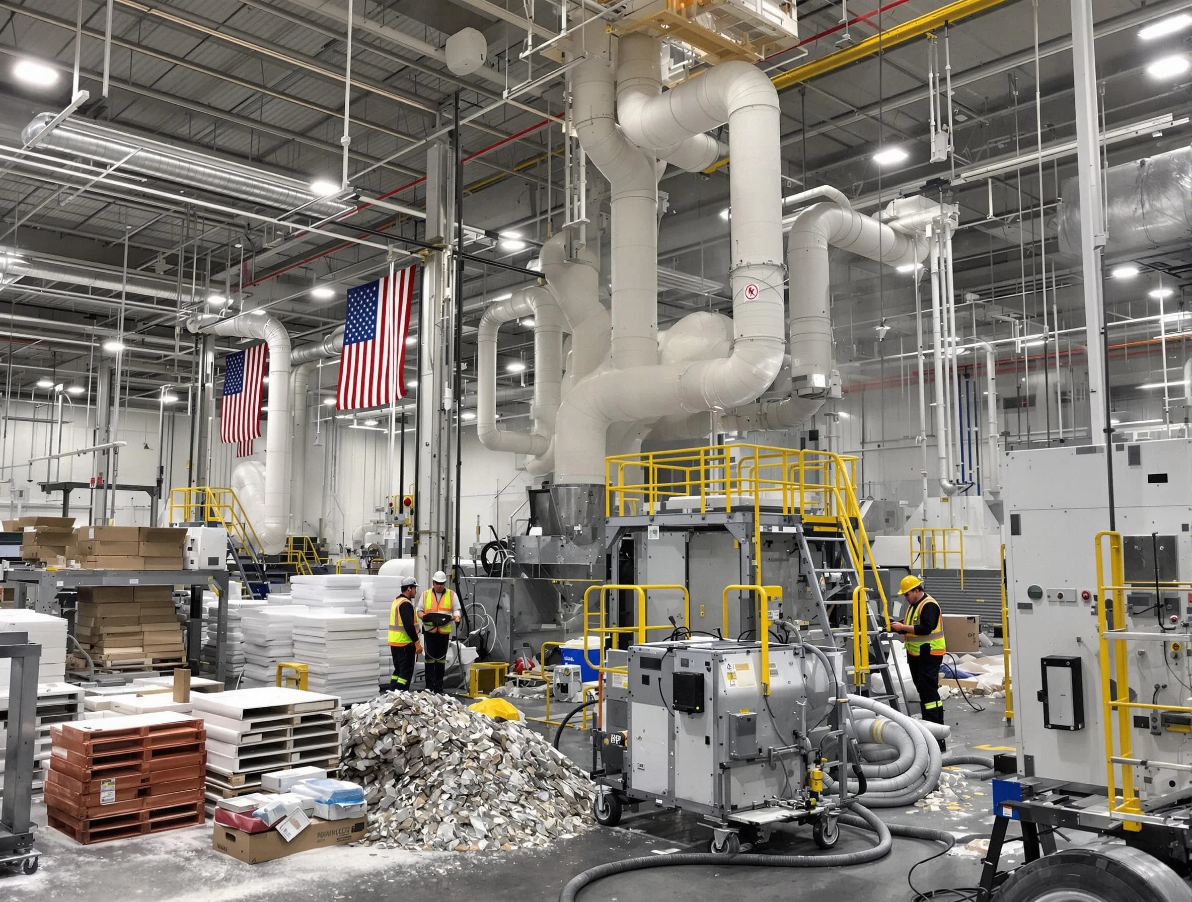 Indio Air Duct Cleaning team performing large-scale industrial duct cleaning at a commercial facility in Indio