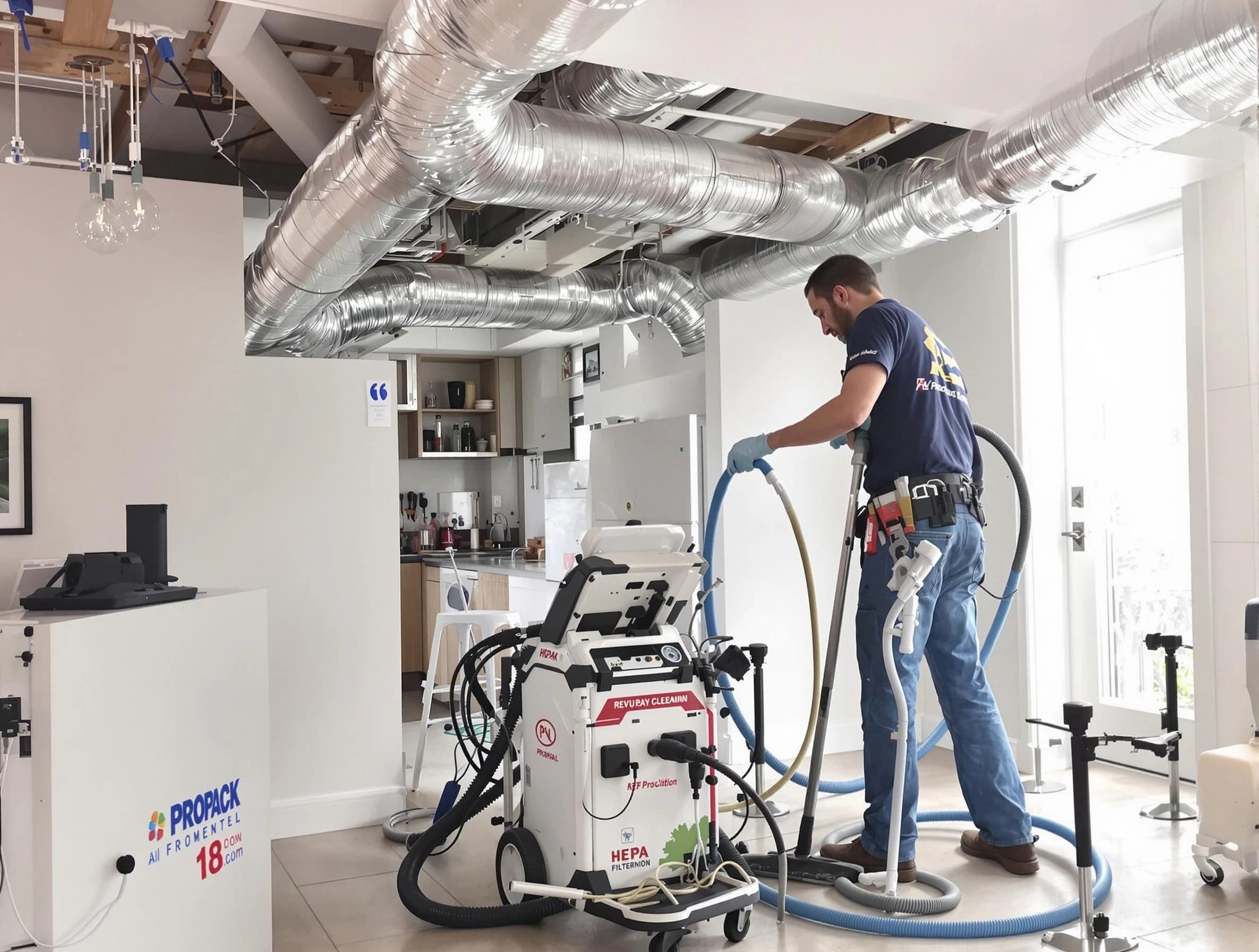 Indio Air Duct Cleaning technician performing advanced pure duct cleaning with specialized equipment in Indio